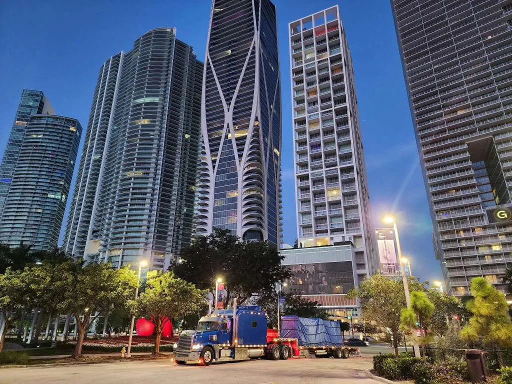 Stepdeck trucking and equipment hauling by M Taylor Inc in Southwest Florida